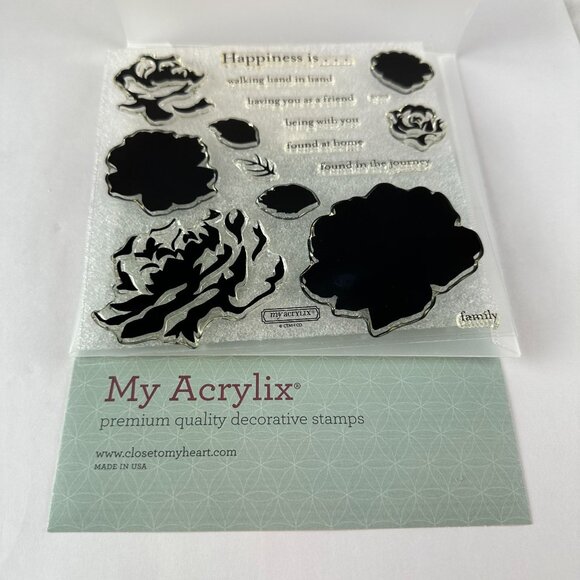 My Acrylix S1303 Floral Happiness Stamp Of The Month - Picture 2 of 3